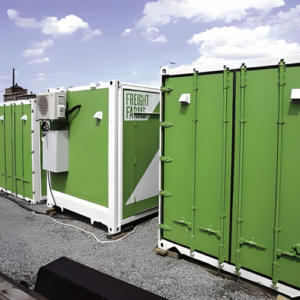 What if you dream of starting a farm but live in a city with no access to fertile land? Meet the Greenwon, a revolutionary solution that packs a fully-equipped hydroponic greenhouse into a 320-square-foot shipping container. Designed to fit effortlessly in a backyard, this system uses vertical farming with stacked rows of hydroponically grown plants. Incredibly, the space-saving design of the Greenwon allows it to produce the equivalent of a full acre of lettuce (2,200 square feet) within its compact footprint. This makes urban farming not only feasible but incredibly efficient, even in the most space-constrained environments.